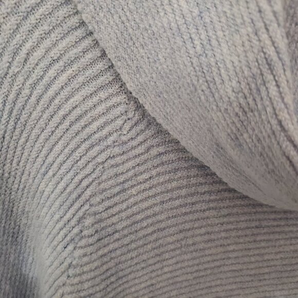 Loft M Tunic Sweater Light Blue Wool Blend Cowl Neck Long Sleeve Ribbed Medium - Picture 4 of 7